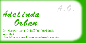 adelinda orban business card